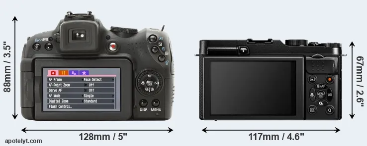 Comparison SX1 or X-A1 rear