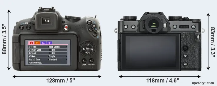 Comparison SX1 or X-T30 rear