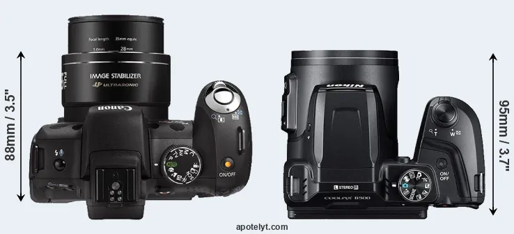 Compare SX1 versus B500 top