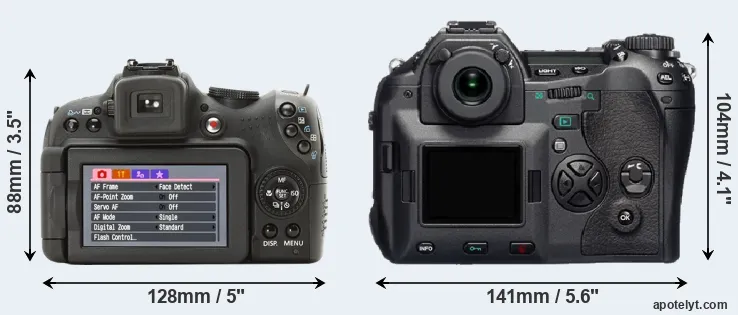 Comparison SX1 or E-1 rear