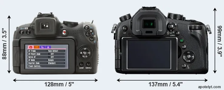 Comparison SX1 or FZ1000 rear