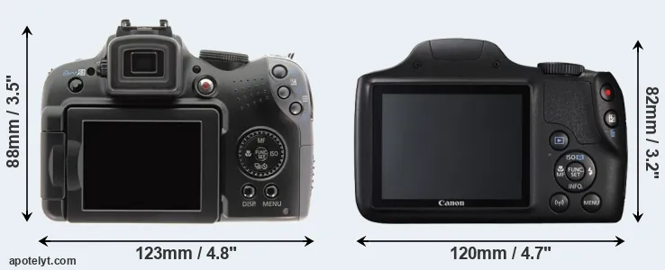 Comparison SX10 or SX540 rear