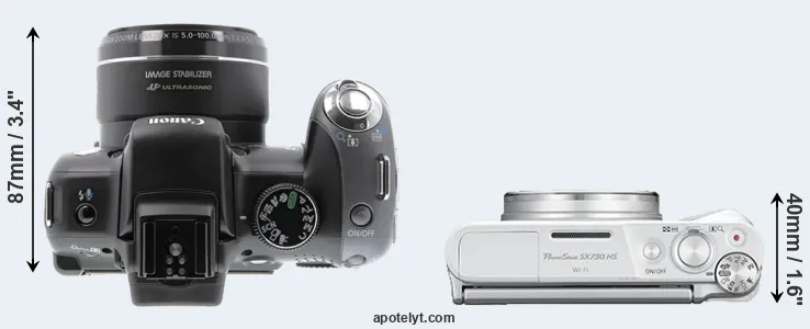 Compare SX10 versus SX730 top