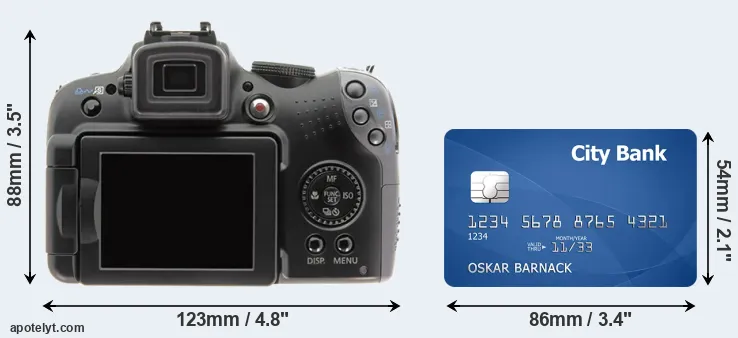 SX10 and credit card rear side