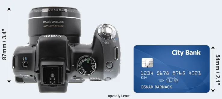 SX10 versus credit card top view