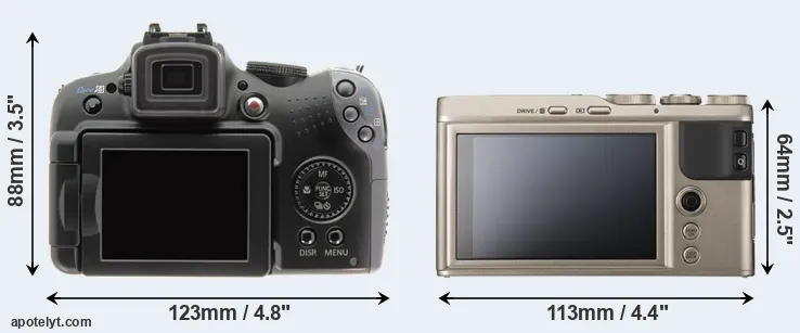 Comparison SX10 or XF10 rear