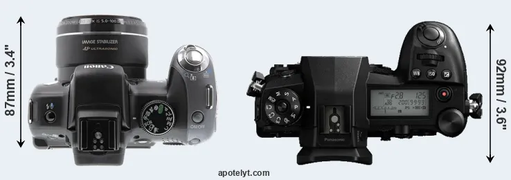 Compare SX10 versus G9 top