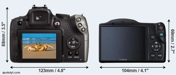 Comparison SX20 or SX410 rear