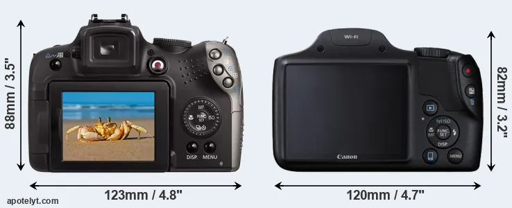 Comparison SX20 or SX530 rear