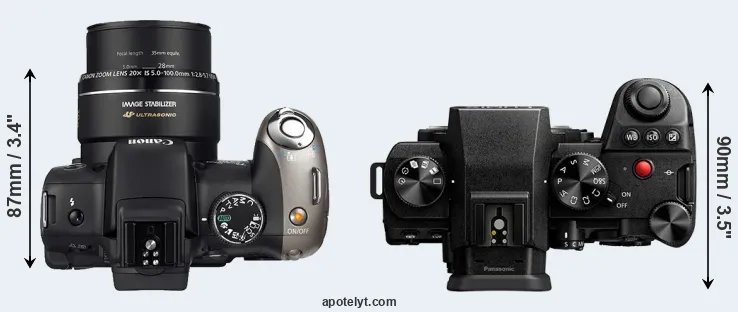 Compare SX20 versus S5 II top