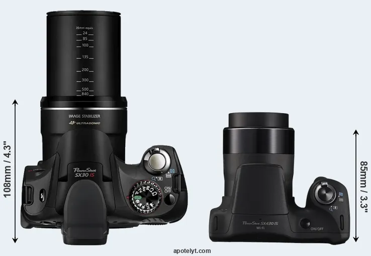 Compare SX30 versus SX430 top