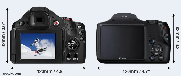 Comparison SX30 or SX530 rear