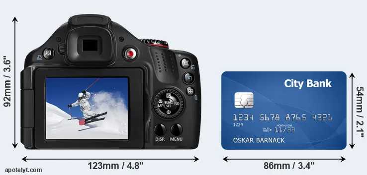 SX30 and credit card rear side