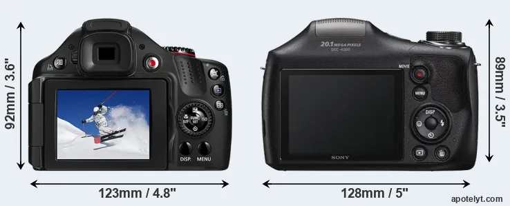 Comparison SX30 or H300 rear