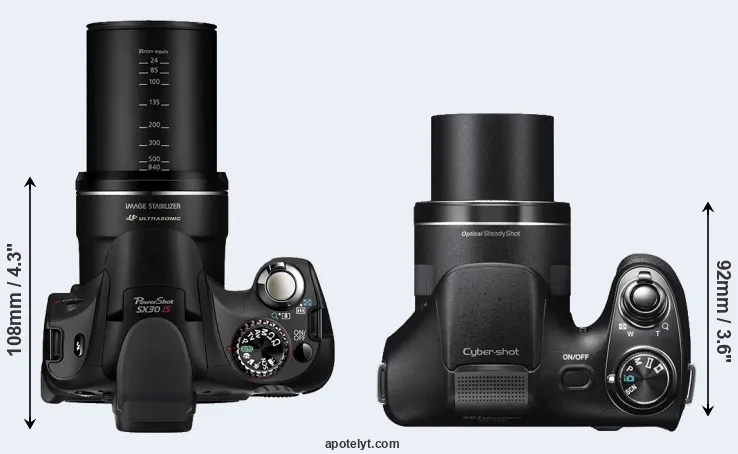 Compare SX30 versus H300 top