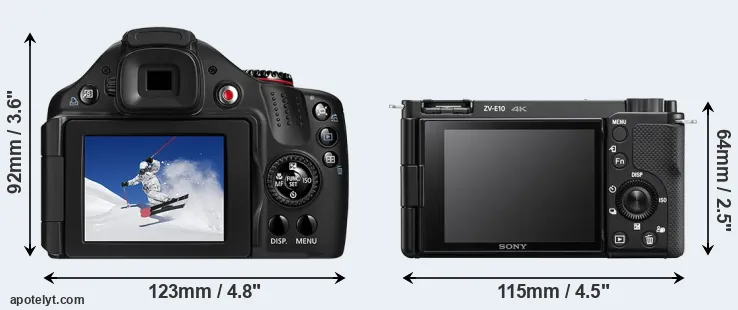 Comparison SX30 or ZV-E10 rear