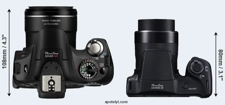 Compare SX40 versus SX400 top