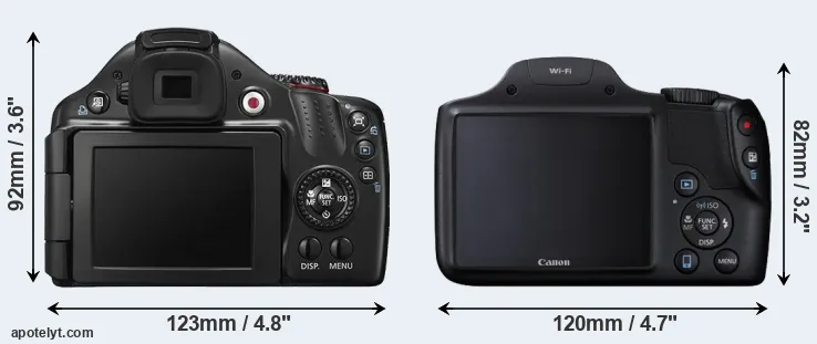 Comparison SX40 or SX530 rear