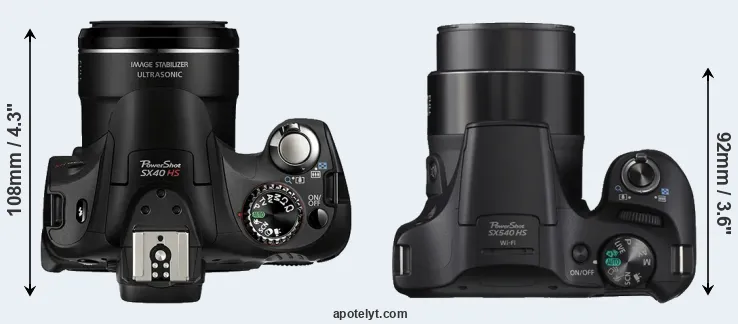 Compare SX40 versus SX540 top