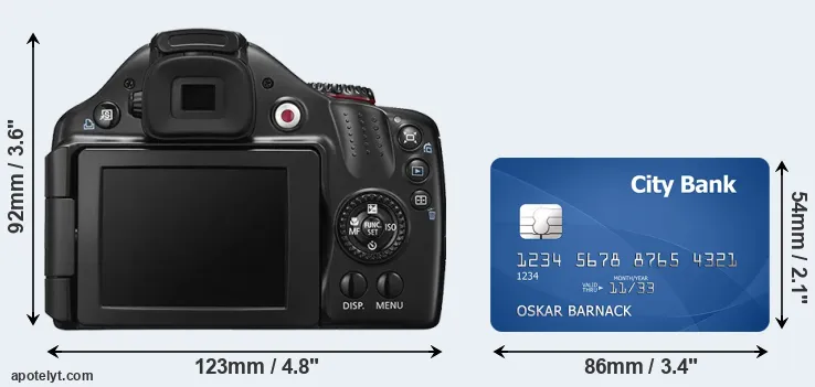 SX40 and credit card rear side