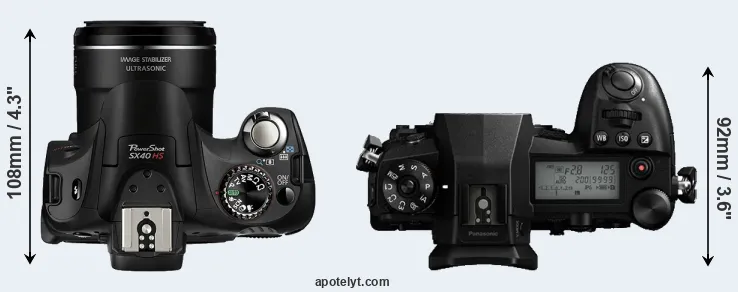 Compare SX40 versus G9 top