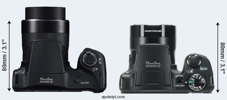 Compare SX400 versus SX500 top