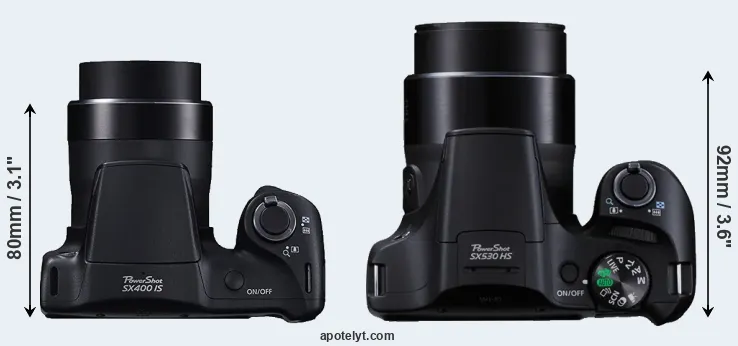 Compare SX400 versus SX530 top