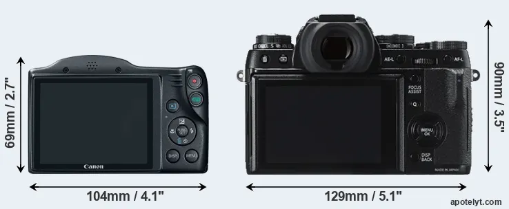 Comparison SX400 or X-T1 rear