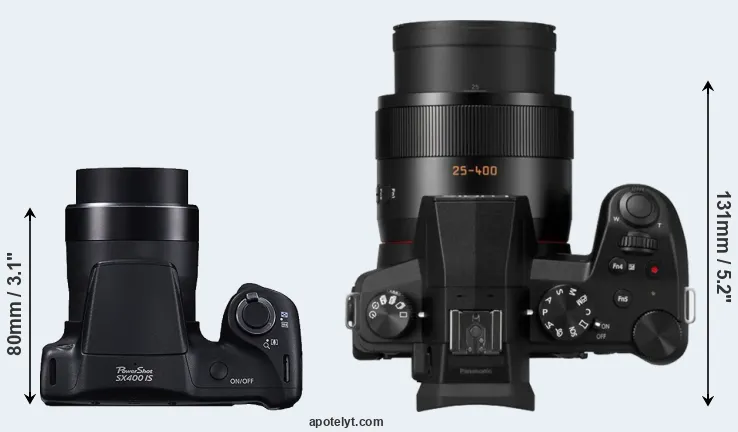 Compare SX400 versus FZ1000 II top
