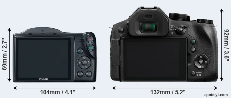 Comparison SX400 or FZ300 rear