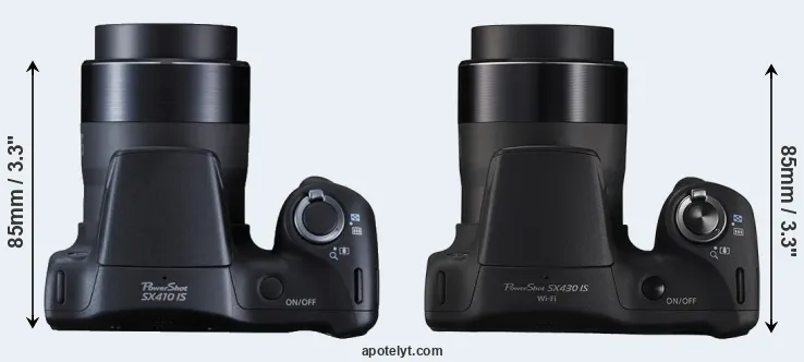 Compare SX410 versus SX430 top