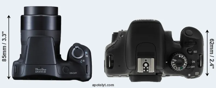 Compare SX410 versus T2i top