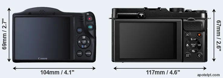 Comparison SX410 or X-A1 rear