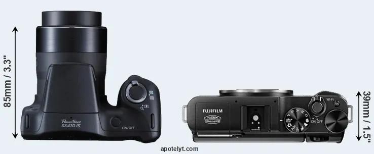 Compare SX410 versus X-A1 top