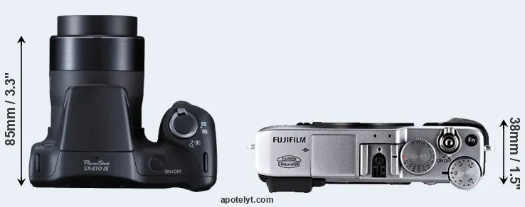 Compare SX410 versus X-E1 top