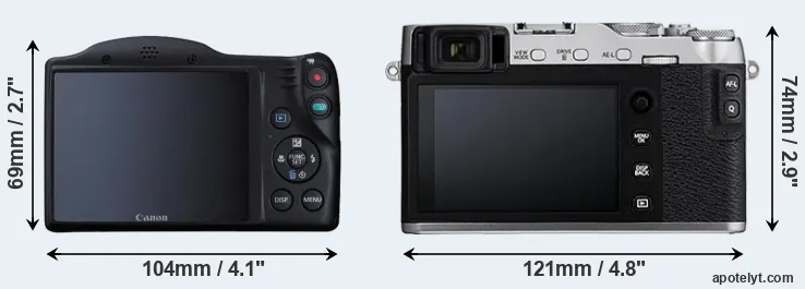 Comparison SX410 or X-E3 rear