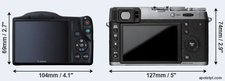 Comparison SX410 or X100T rear