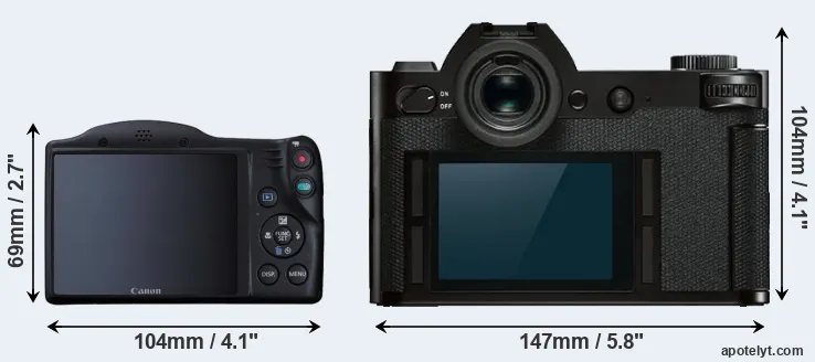 Comparison SX410 or Leica SL rear
