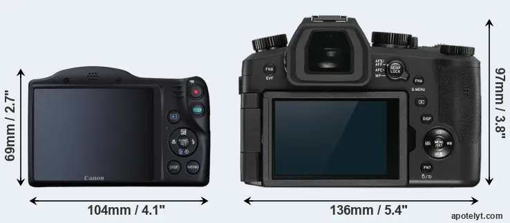 Comparison SX410 or V-LUX 5 rear