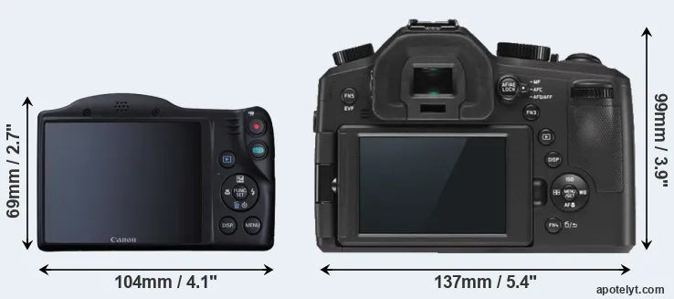 Comparison SX410 or V-LUX Typ 114 rear