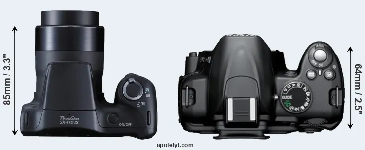 Compare SX410 versus D3000 top