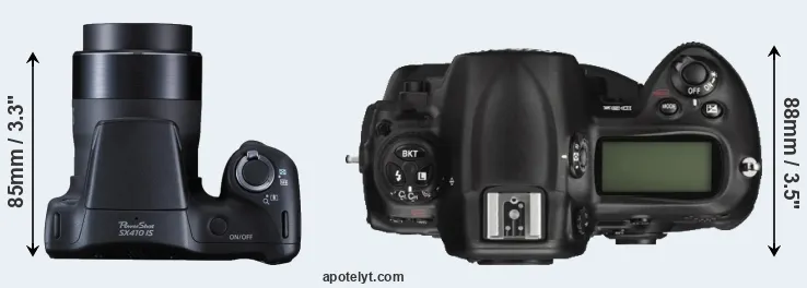 Compare SX410 versus D3X top