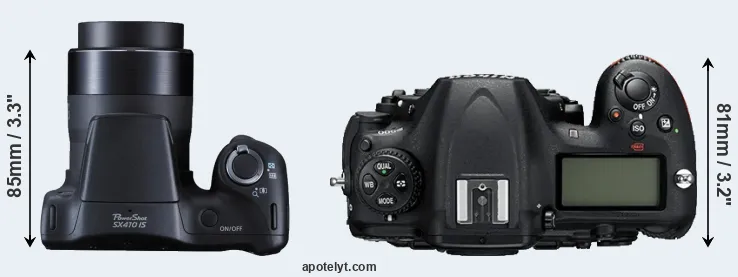Compare SX410 versus D500 top
