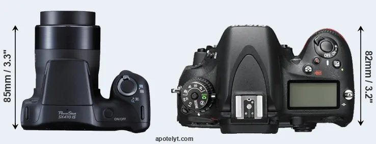 Compare SX410 versus D600 top