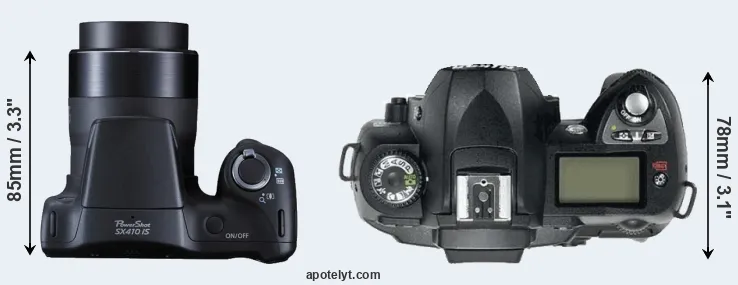 Compare SX410 versus D70 top