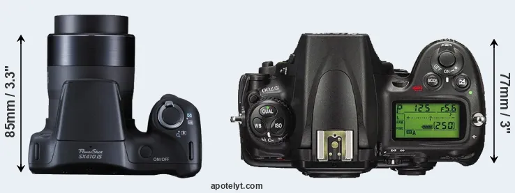 Compare SX410 versus D700 top