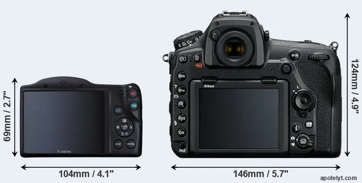 Comparison SX410 or D850 rear