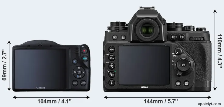 Comparison SX410 or Df rear