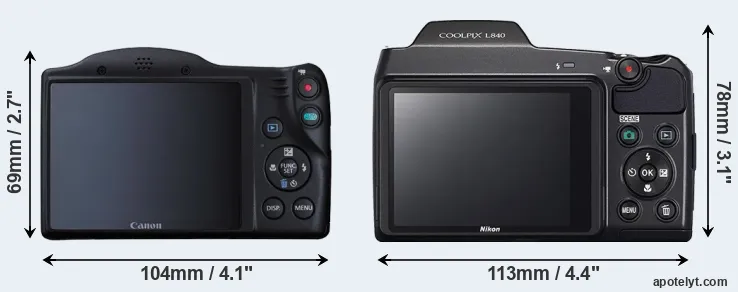 Comparison SX410 or L840 rear