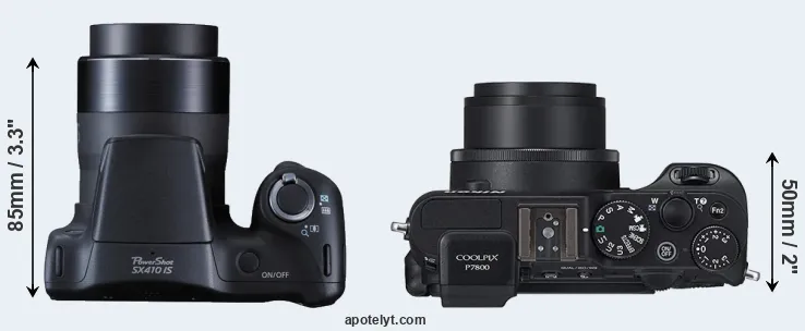 Compare SX410 versus P7800 top